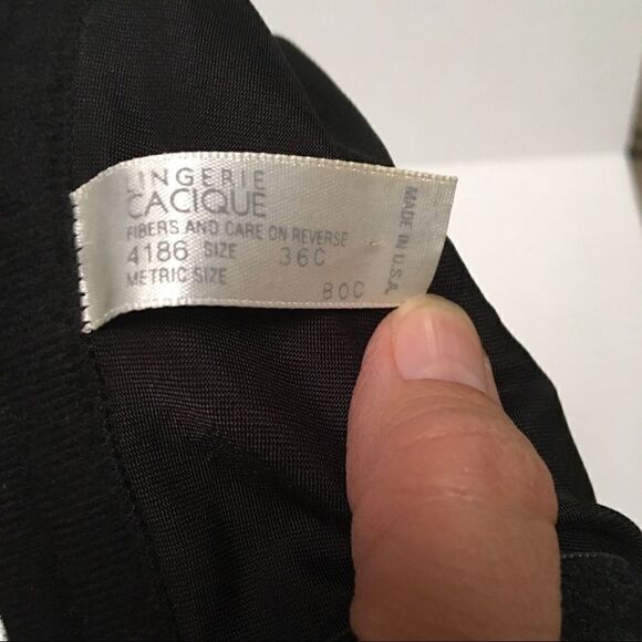 Vintage Cacique satin & lace underwire bustier 36C - Picture 6 of 9